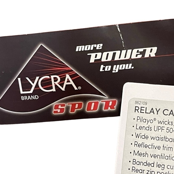 Athleta NWT Orange Relay Capri Leggings Size M - Picture 4 of 9